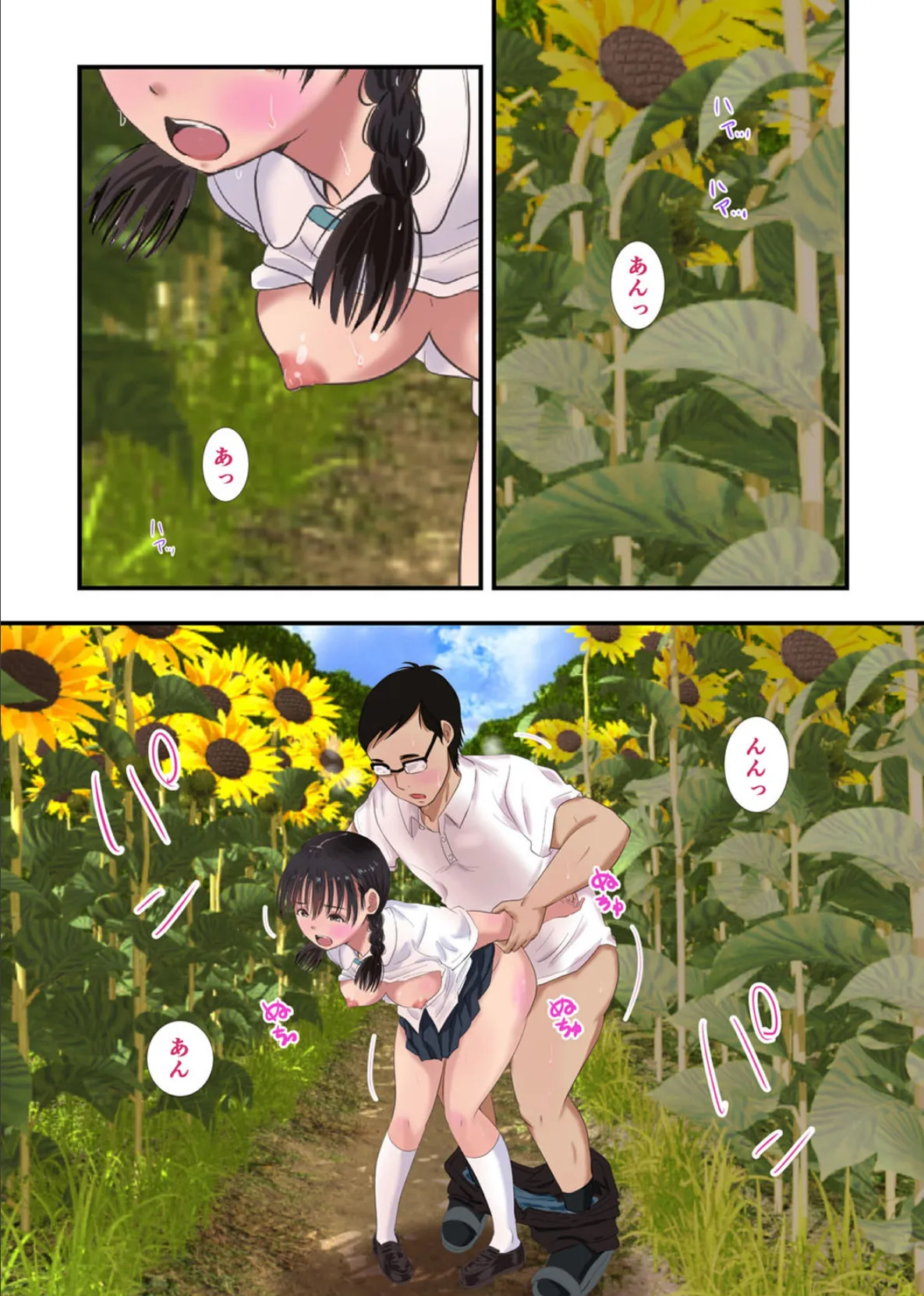 夏の夜伽-客間で、ひまわり畑で、川原で…純朴な女の子と汗だくになりながら肌を重ね…- (3) 5ページ