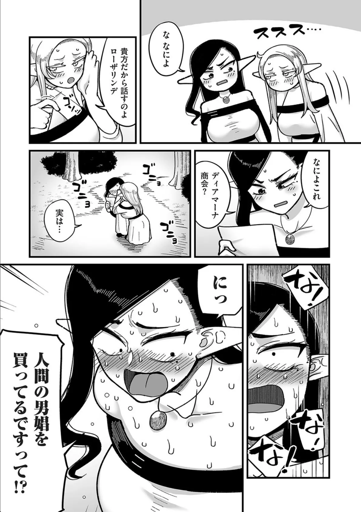 限界熟女エルフ専用! 男娼デリバリーサービス!! 巻1の2 薄暮のローザリンデ 3ページ