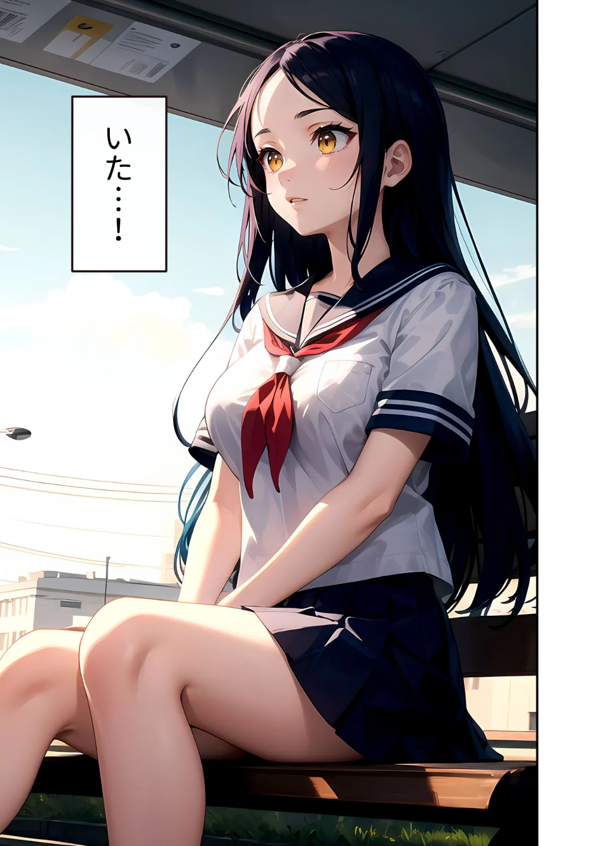 陰キャの僕、透視の力を手に入れる。第四話 〜バス停でイキ狂うクール美女〜 モザイク版 5ページ