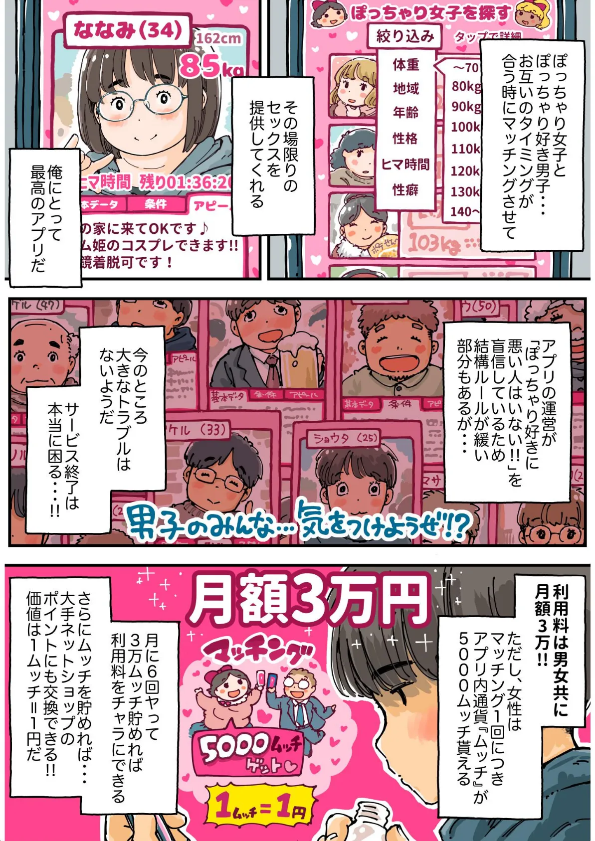 ムッチングアプリ 〜ゆきっぺの思い出〜 《読み切り》 6ページ