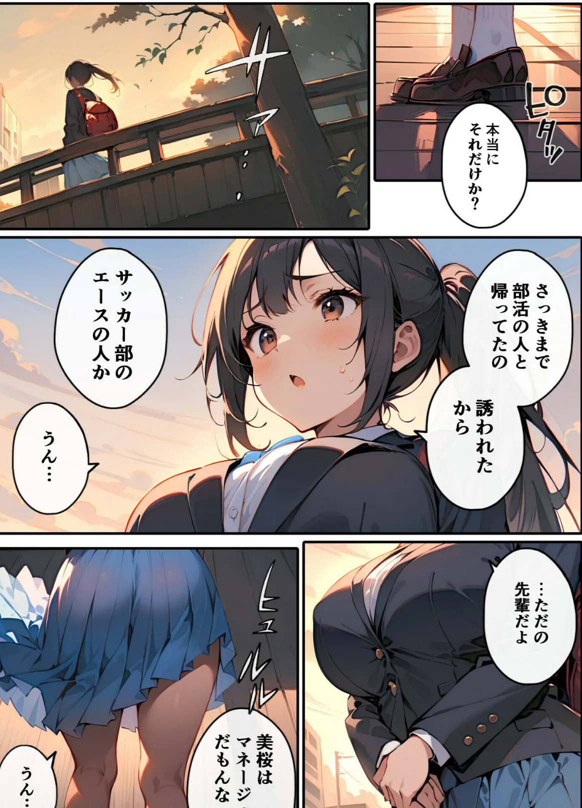 幼なじみの長いスカートが日に日に短くなってしまう話 9ページ