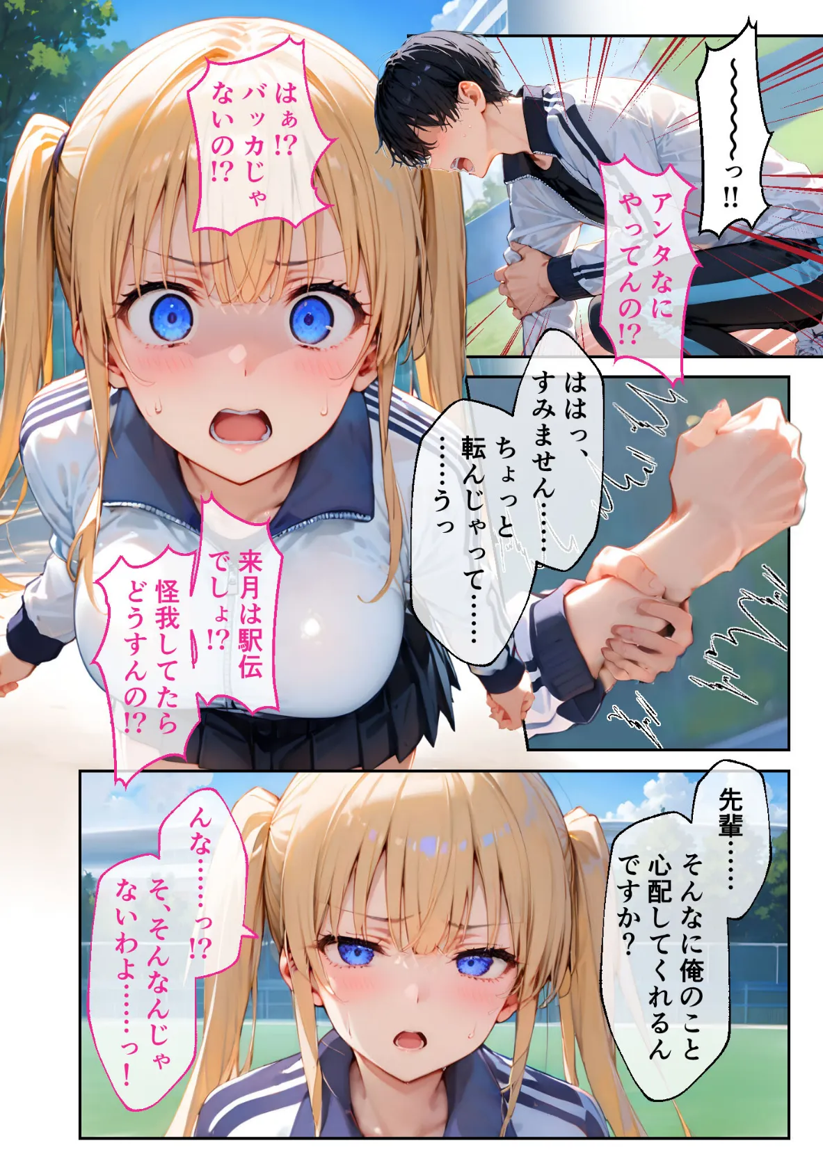 ツンデレマネージャーのオナサポえっち 〜さっさとイッてよ、ばかぁ！！〜 モザイク版 4ページ