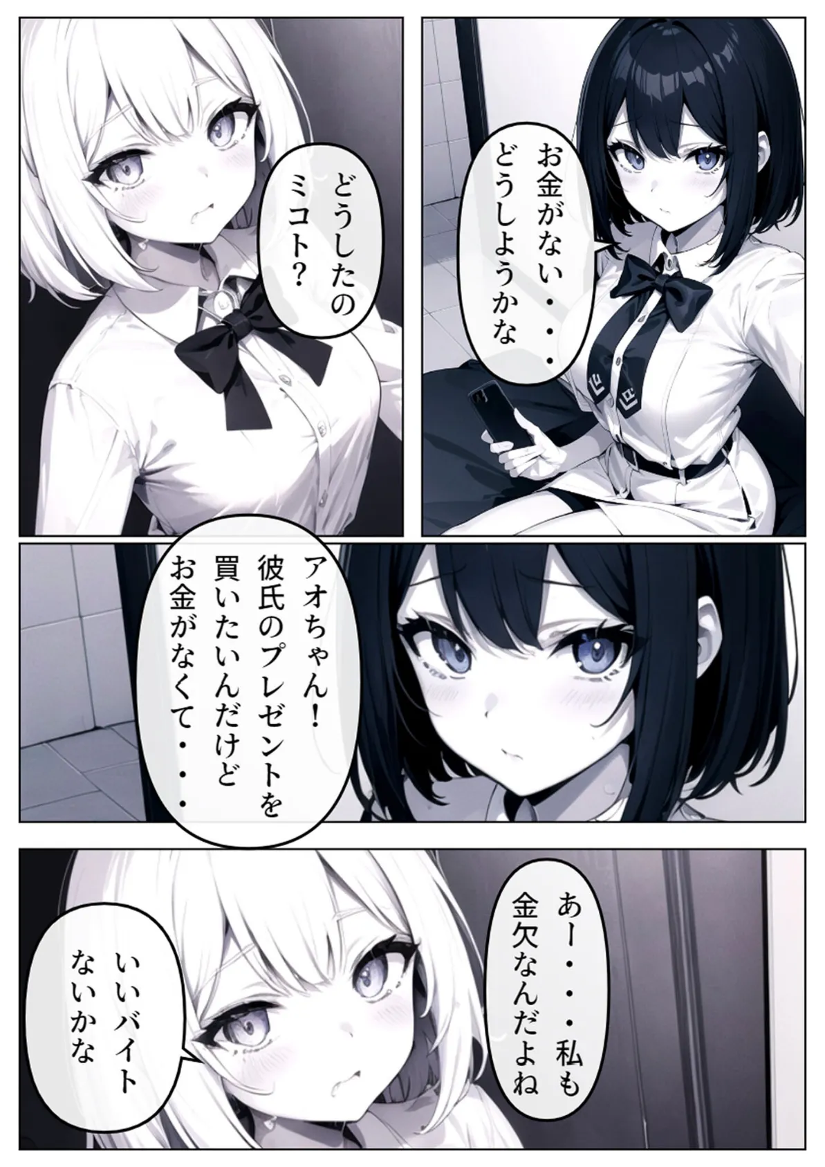 パパ活へのキケンすぎる誘い 清楚彼女が堕ちていく モザイク版 4ページ