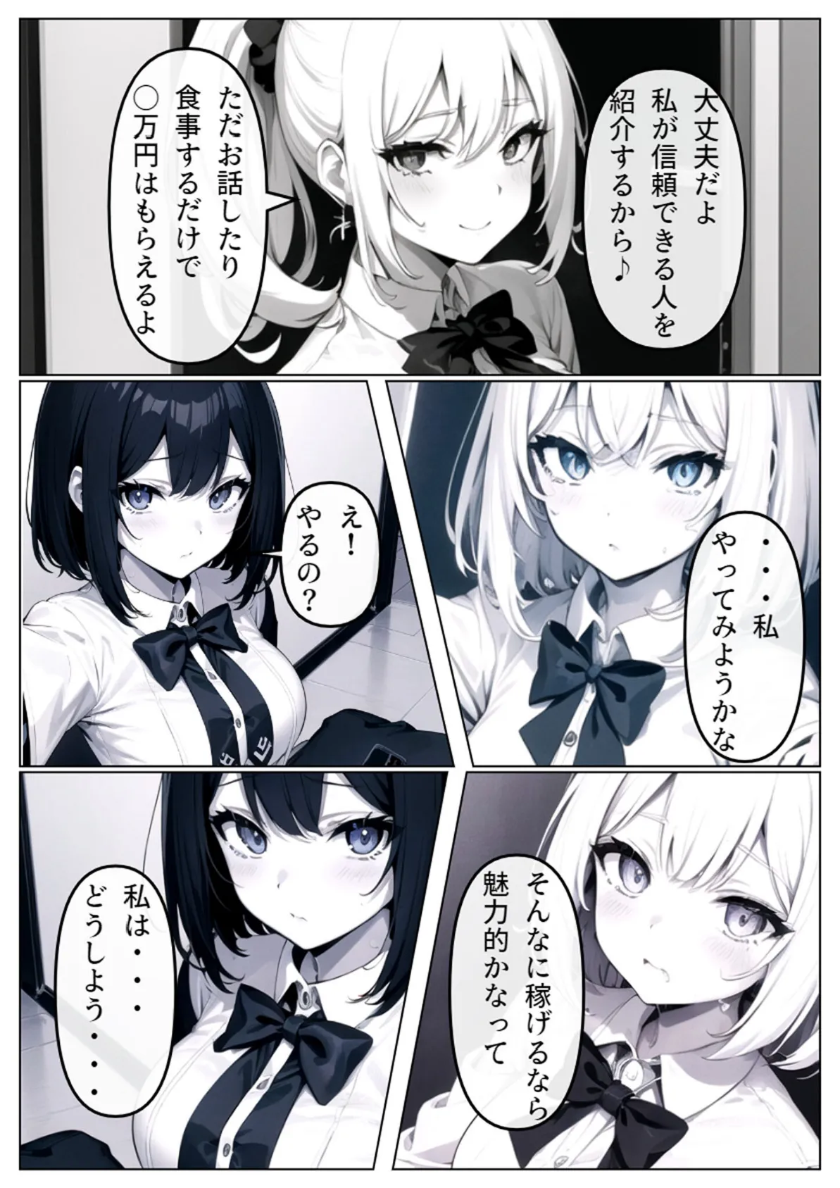 パパ活へのキケンすぎる誘い 清楚彼女が堕ちていく モザイク版 6ページ