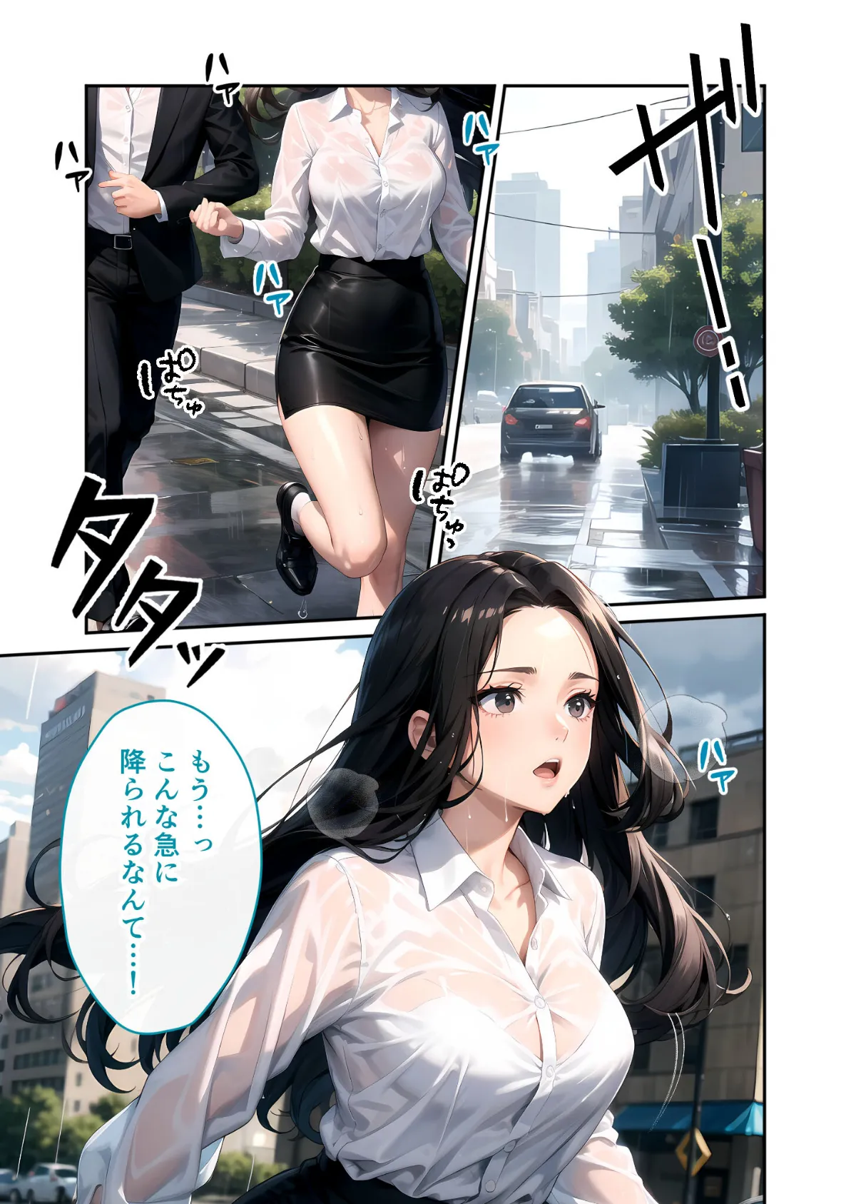 いちゃLOVE純情ベッドルーム 〜雨宿り、びしょ濡れの先輩と冷えた身体を温め合うバスルーム〜 モザイク版 3ページ