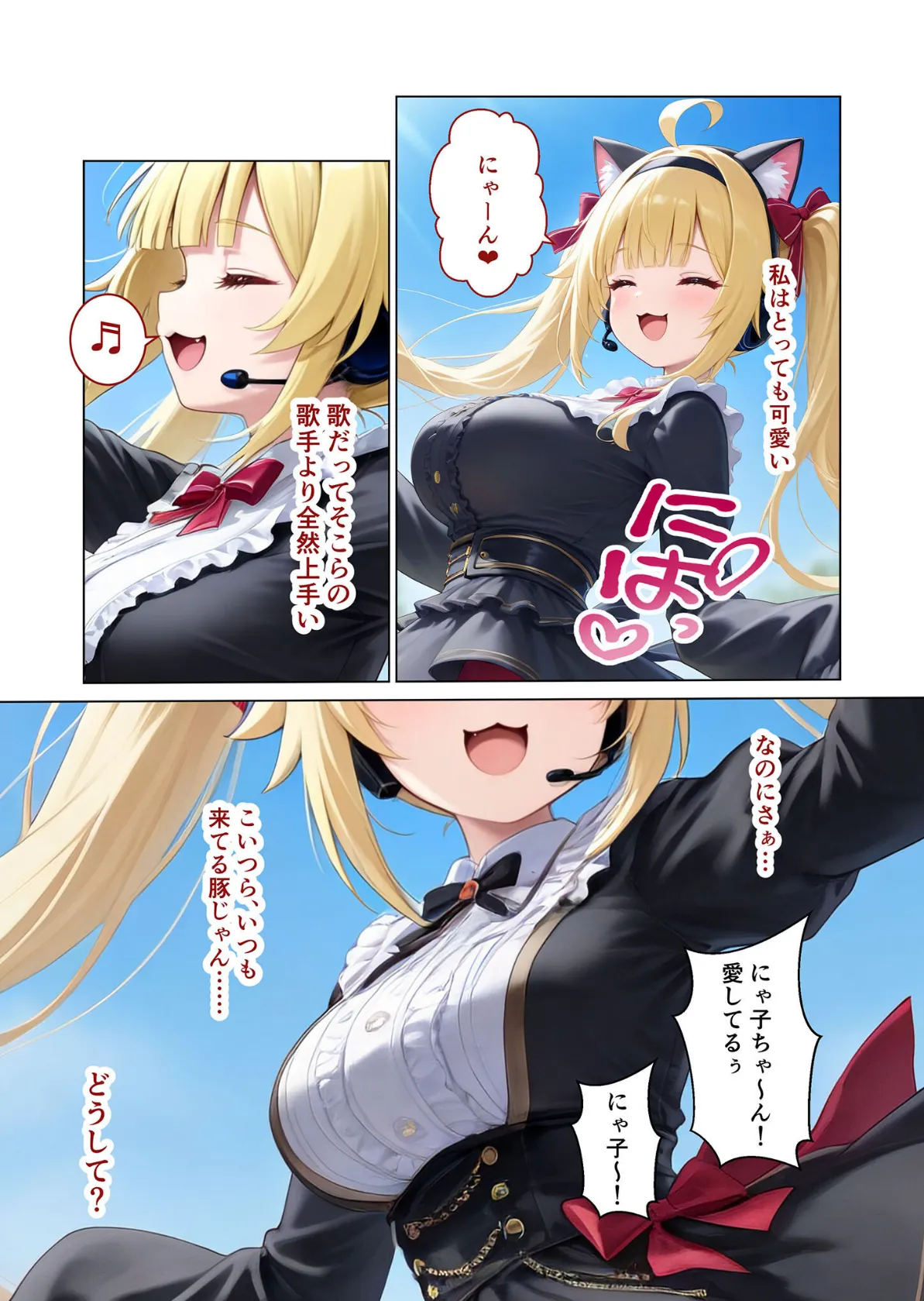 新人アイドルのエロ我慢 〜猫被りアイドルの枕チャレンジ！〜 モザイク版 4ページ