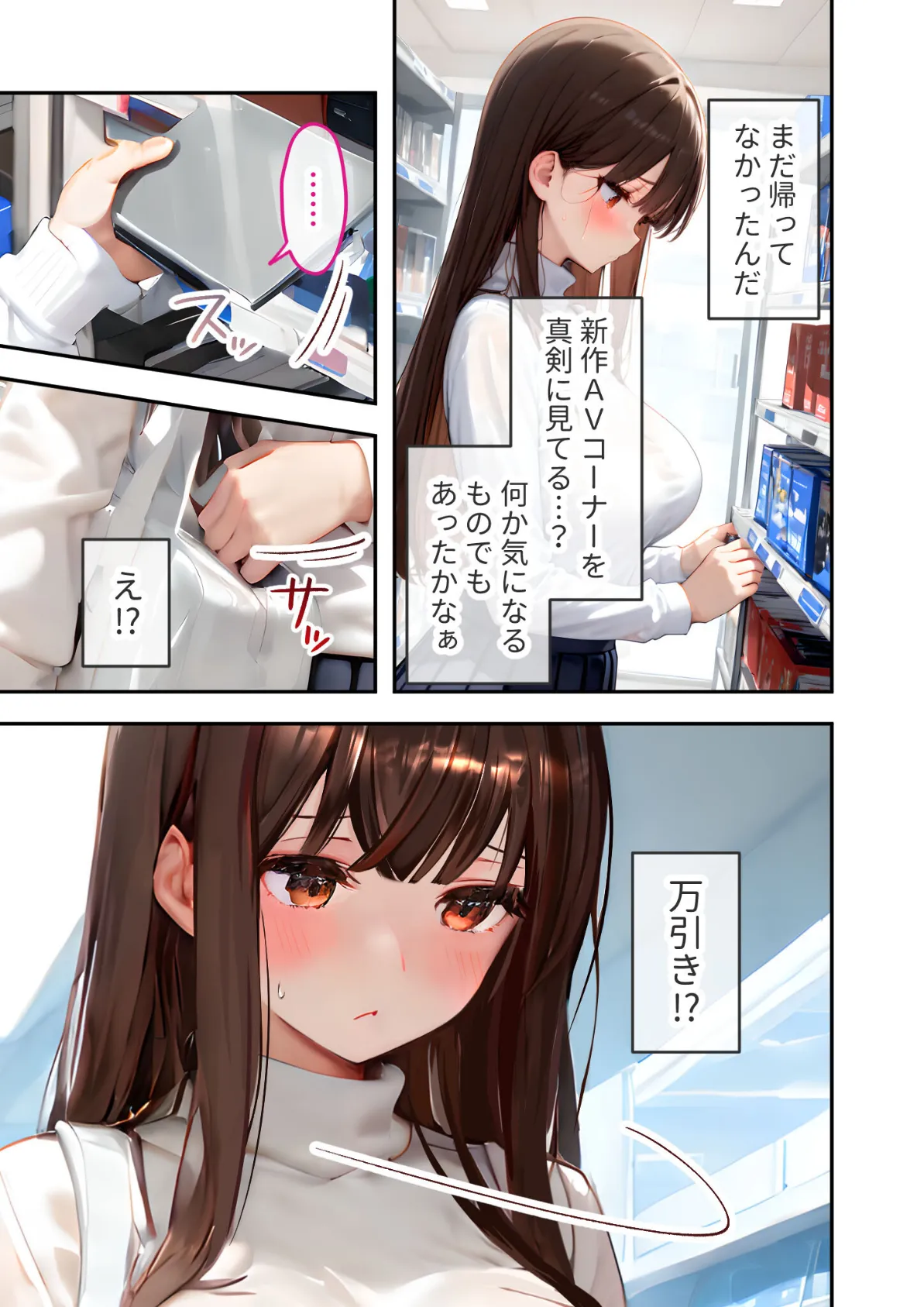 万引き娘はお仕置き希望 〜巨乳痴女のどすけべAVごっこ〜 モザイク版 7ページ