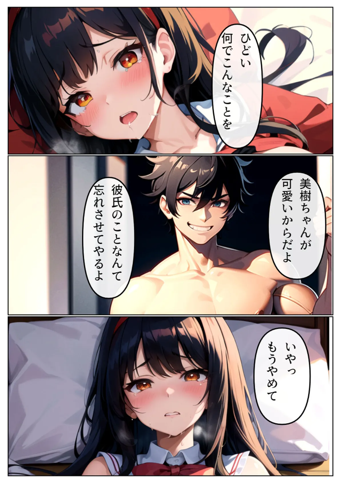 清純彼女がヤリチン男に堕とされる モザイク版 7ページ