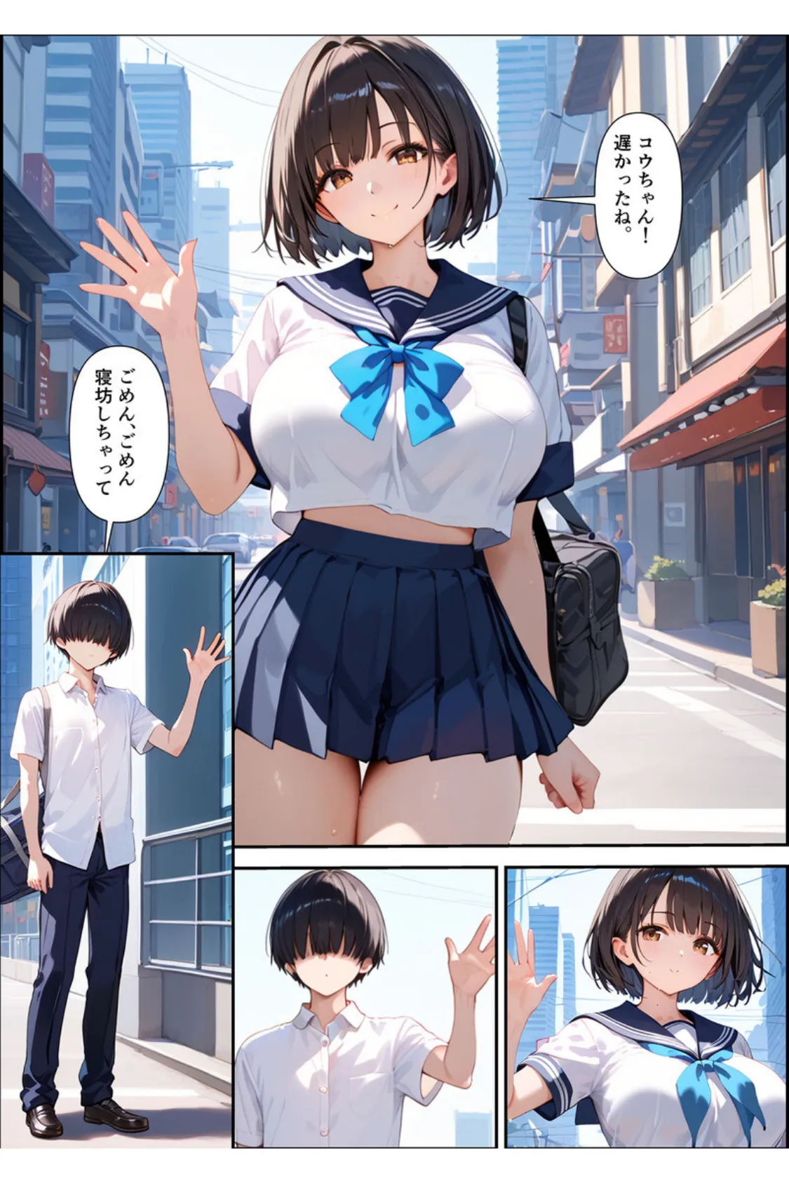 【全2作収録】ボクを守るために不良の性●●になっても絶対に堕ちないカノジョ モザイク版 6ページ