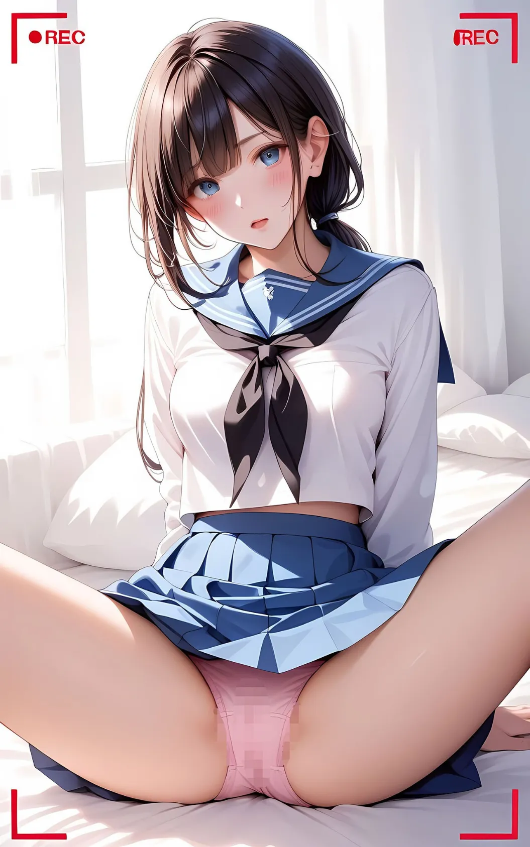 ぱんちら撮影会のはずが、いつのまにかおじさんち〇ぽに沼る話 モザイク版 4ページ