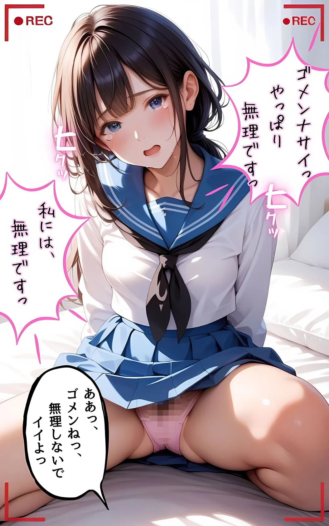 ぱんちら撮影会のはずが、いつのまにかおじさんち〇ぽに沼る話 モザイク版 5ページ