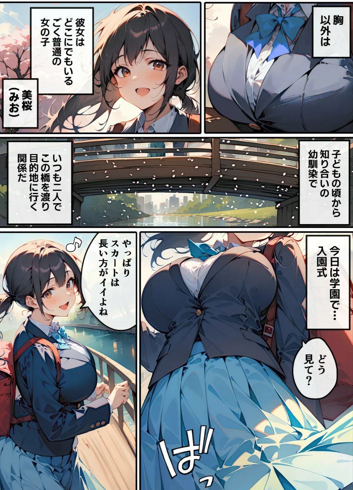 幼なじみの長いスカートが日に日に短くなってしまう話 3ページ