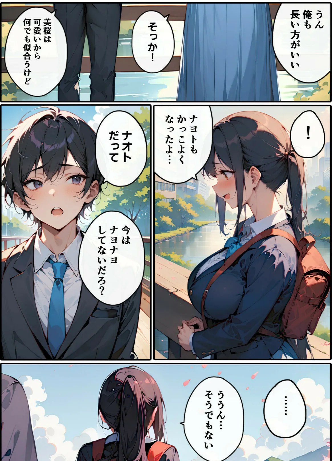 幼なじみの長いスカートが日に日に短くなってしまう話 4ページ