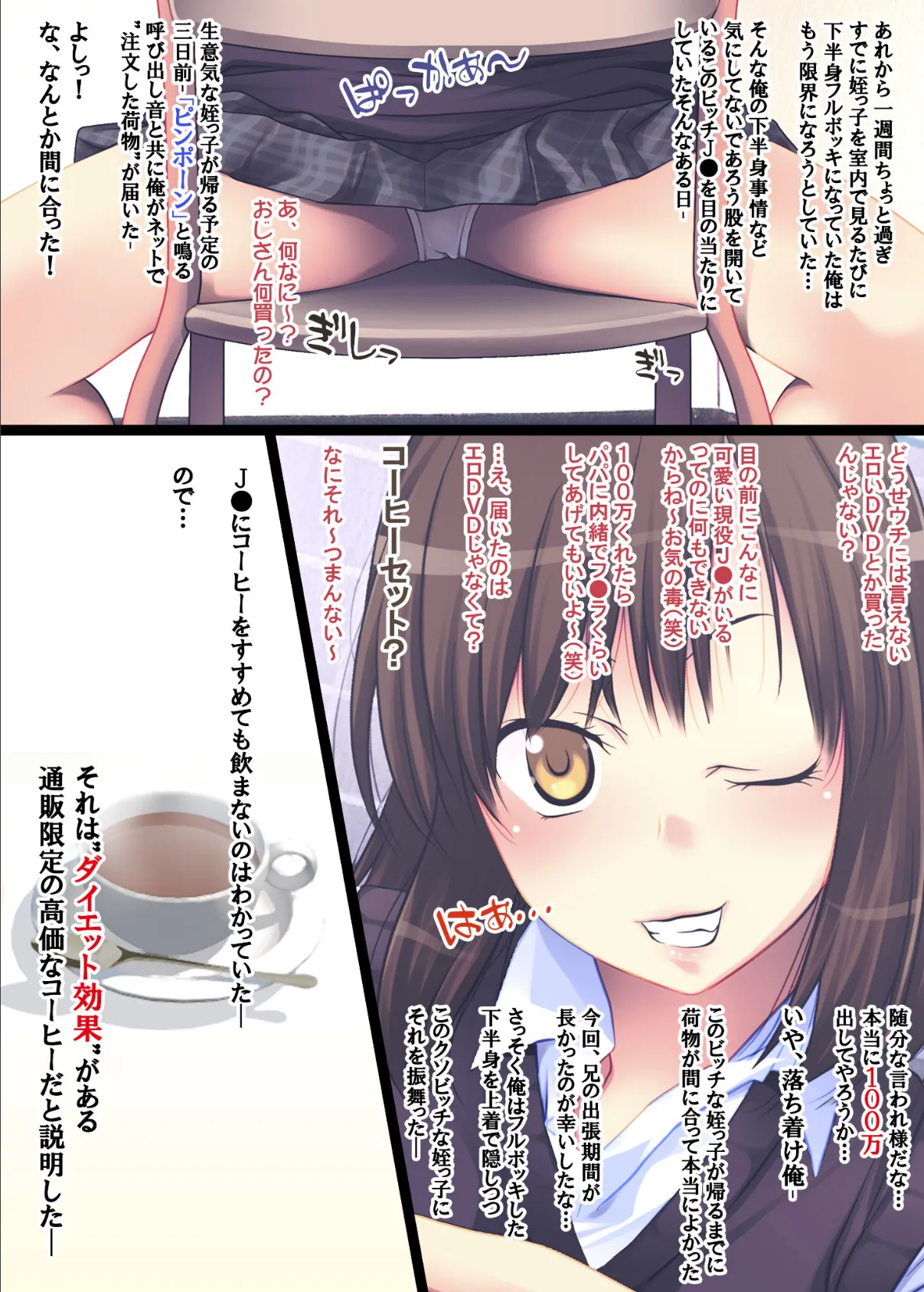 最近発育具合が気になる姪っ子××に×××を飲ませてやりたい放題! モザイク版 7ページ