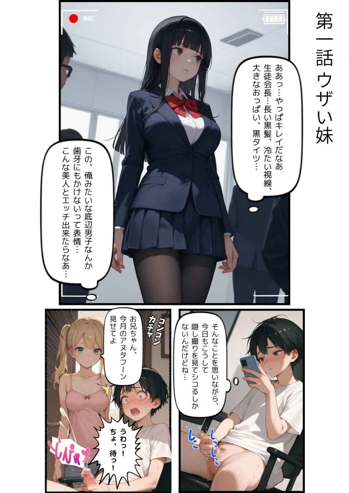 催●アプリでウザい妹と恐怖の生徒会長を支配する話 3ページ